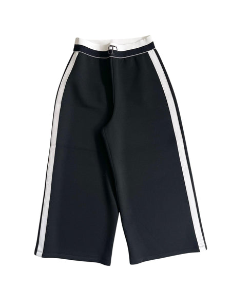 Pantalone nero con banda bianca per bambina Twin set 252GJ2058 11656 
