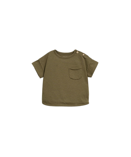 T-shirt verde militare con taschino per neonato Play up 1AS10900 P7217 