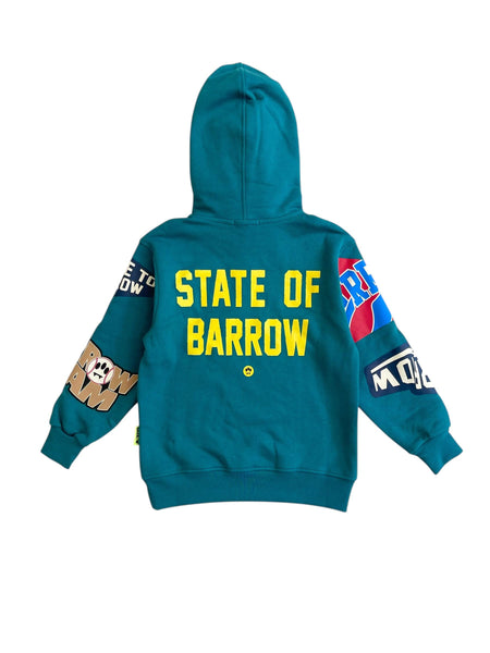 Felpa con cappuccio verde con stampe all over per bambini Barrow F5BKJUHS078 309 