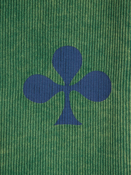 Panalone verde in velluto a coste con stampa per neonato e bambino Bobo Choses B225AC084 UNI 