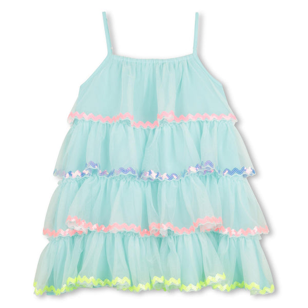 Abito azzurro in tulle  con paillettes per neonata e bambina BILLIEBLUSH U21986 76G 