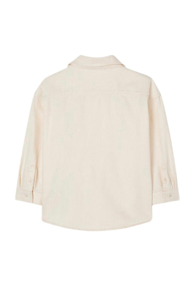 Camicia sabbia con logo per bambino American Vintage KTIR06A ECRU 