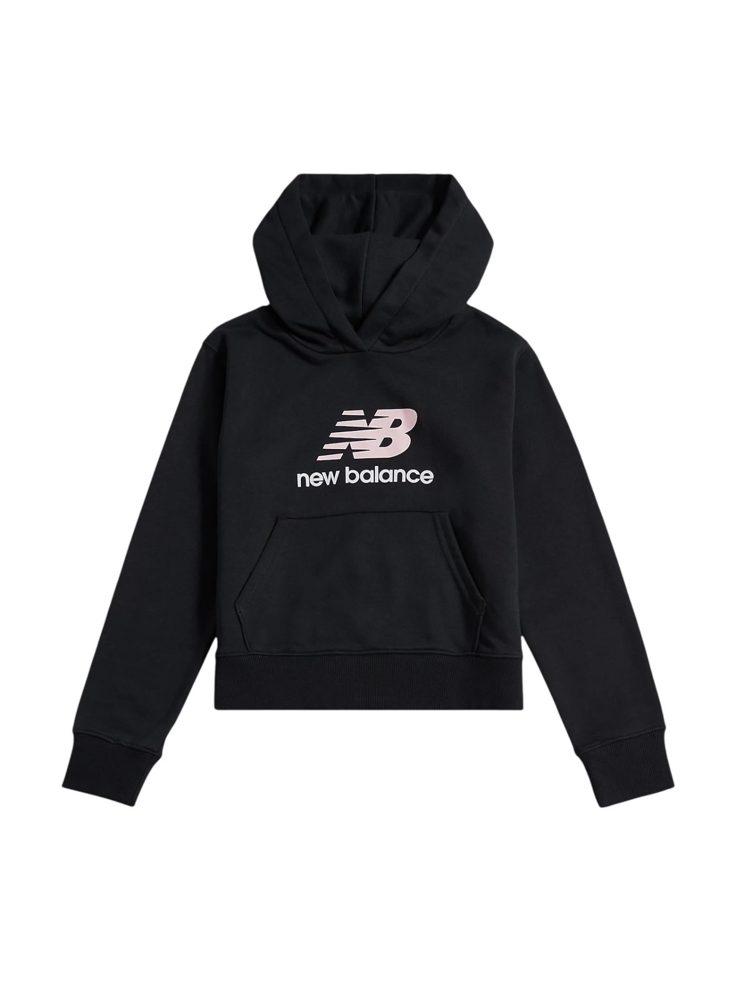 Felpa nera con logo per bambina New Balance LAKG0207 BK 