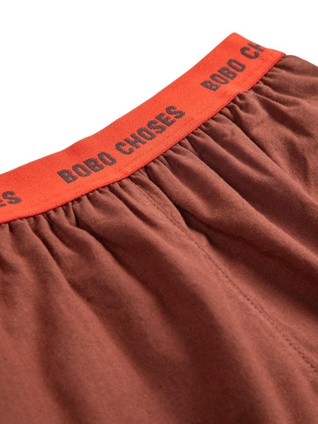 Shorts cioccolato con logo per neonati e bambini Bobo Choses B126AC145 UNI 