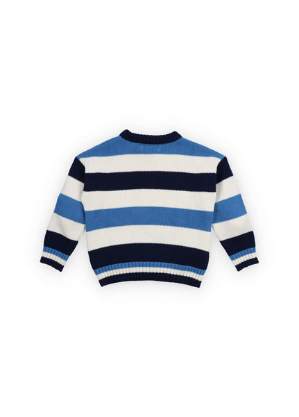 Maglia panna a righe blu per bambino The New Society CELOSIA JUMPER SUMMER MIDNIGHT 