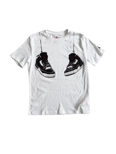 T-shirt bianca con logo per bambino Jordan 95F483 001 