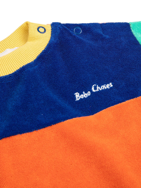 Felpa in spugna color block multicolor per neonato Bobo Choses B126AB046 UNI 