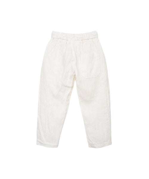 Pantalone panna in lino per bambino Play up 3AS11603 P0088 