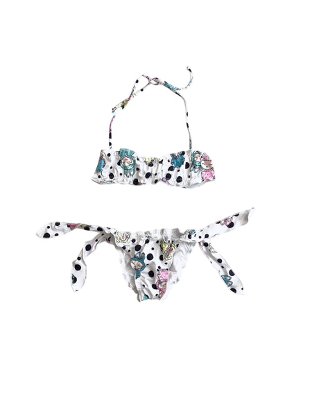 Bikini con stampa all over per neonata e bambina Mousse kids LKCF190 BABEFUR 