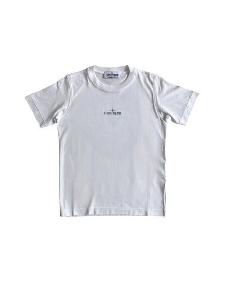 T-shirt bianca con stampa per neonato e bambino Stone Island L1S162100009 S0377 V0001 