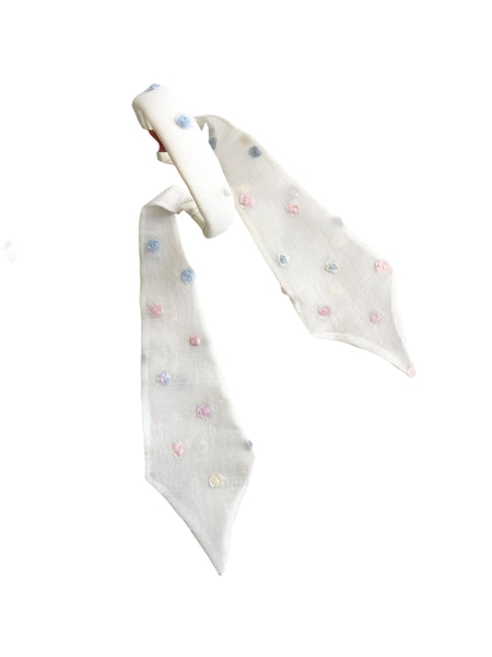 Cerchio con ricami applicati e fiocco per bambina Miss Grant MG1639 PAGLIA 