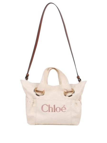 Borsa beige con logo per bambina Chloé C20872 148 