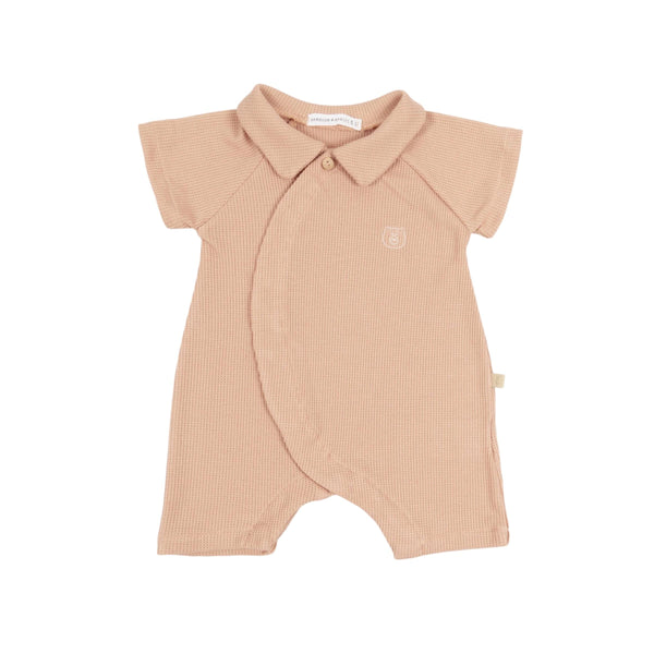 Tutina corta corallo  per neonatI Bamboom 1149TE00072 CORAL 