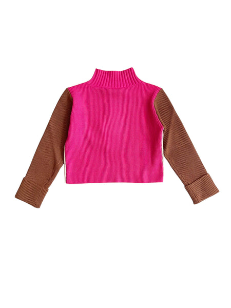Lupetto color block multicolor per bambina Twin set 252GJ3060 12734 