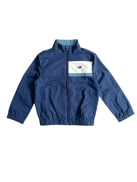 Giacca sportiva blu con logo per bambino New Balance YJ61X4NX NAVY 