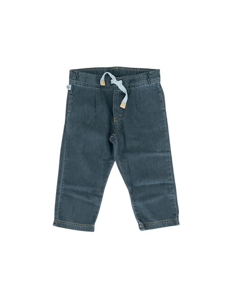 Pantaloni in chambray delavé nero per neonato Maperò M33264 NERO 