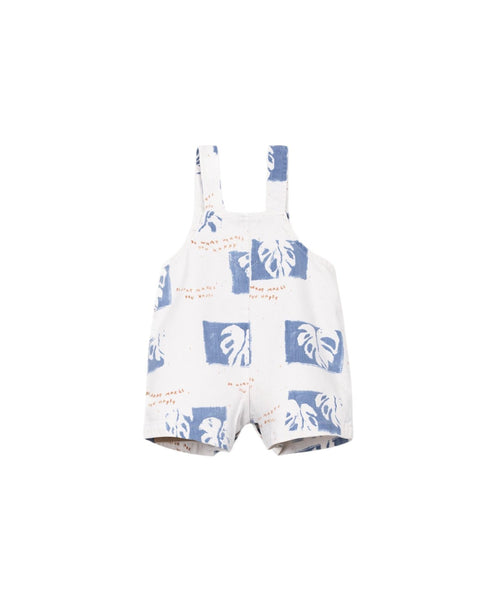 Salopette in denim bianco con stampa all over per neonato Play up 1AS11503 E785N 