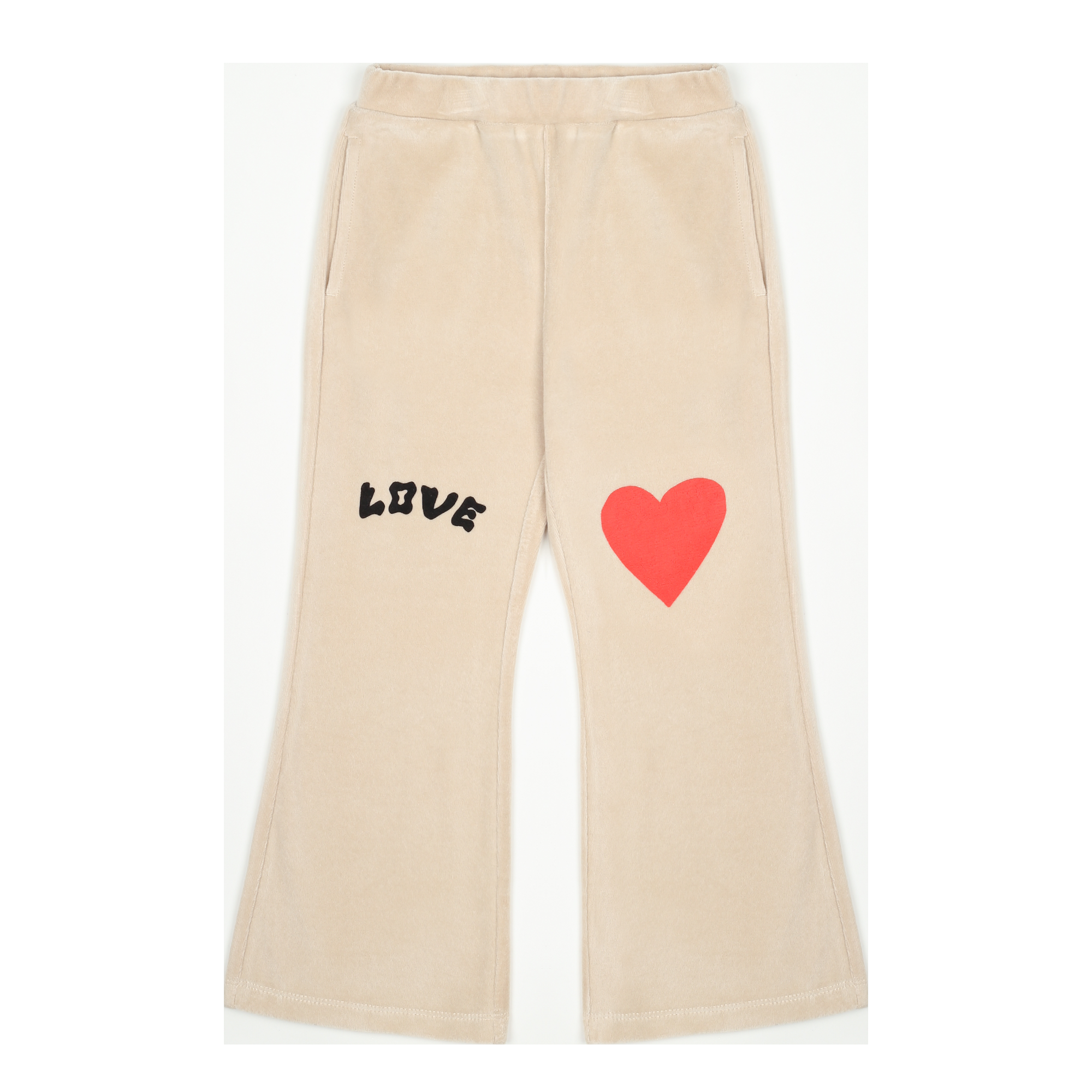 Pantalone beige in ciniglia con stampa per bambina Jelly Mallow JM2520447 UNICA 