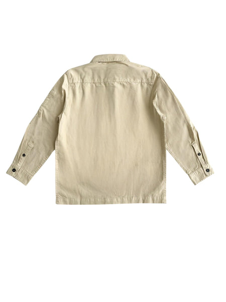 Camicia sabbia con zip per bambino C.P. Company COC007-LOC05 20129 