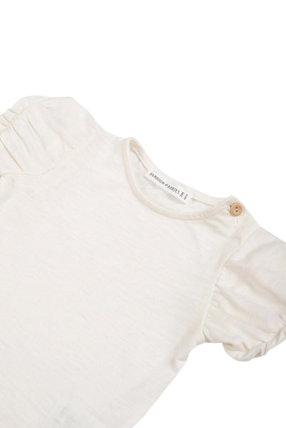 T-shirt bianca per neonata Bamboom 1123TE00012 OFFWHITE 