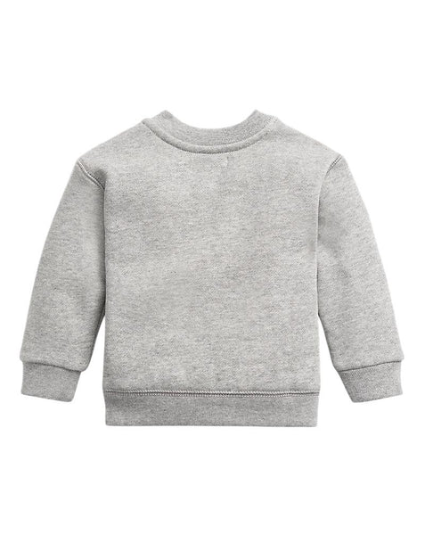 Felpa grigio chiaro con logo per neonato Ralph Lauren Kids 320772102003 HEATHER 