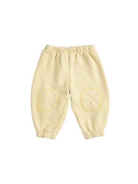 Pantalone giallo in felpa con logo per neonati Bobo Choses B126AB067 UNI 