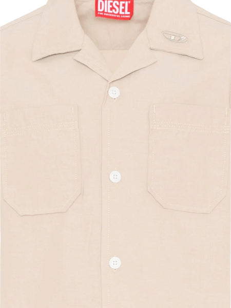 Camicia beige per bambino Diesel J02671 KXBSN K141 