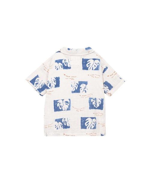 Camicia panna con stampa all over per bambino Play up 3AS11252 E757N 