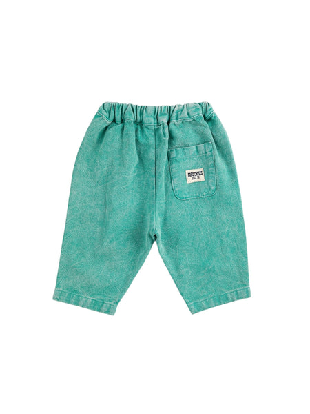 Jeans in denim verde per neonato Bobo Choses B126AB075 UNI 
