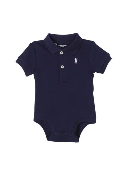 Body blu con logo per neonato Ralph Lauren Kids 320735043003 REFINED NAVY 