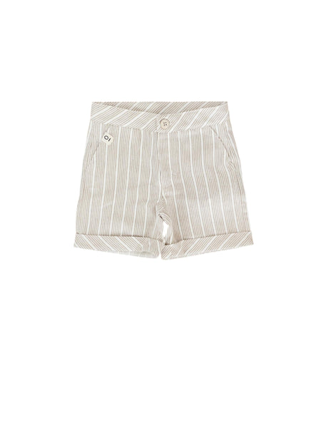 Bermuda panna a righe ecrù per neonato Maperò M33262 RIGA ECRU 