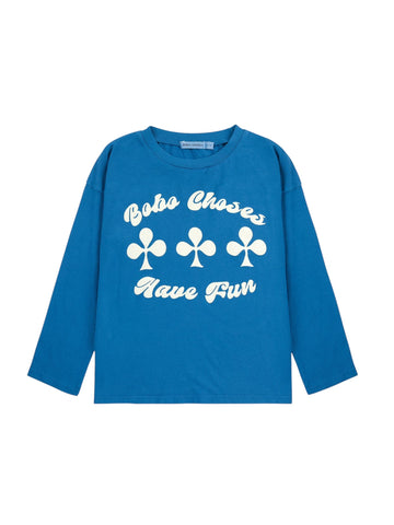 T-shirt blu con stampa per neonati e bambini Bobo Choses B225AC008 UNI 