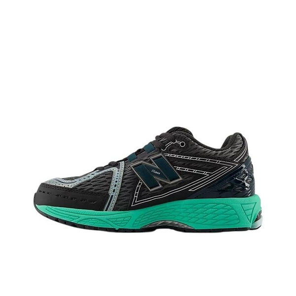 Sneakers 1906 nera e grigia con dettagli verdi per bambini New Balance G1906 66V 