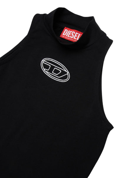 Body nero con logo per bambina Diesel J02577 K900 