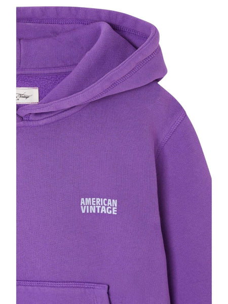 Felpa con cappuccio viola per neonati e bambini American Vintage KIZU03A COSMOS VINTAGE 