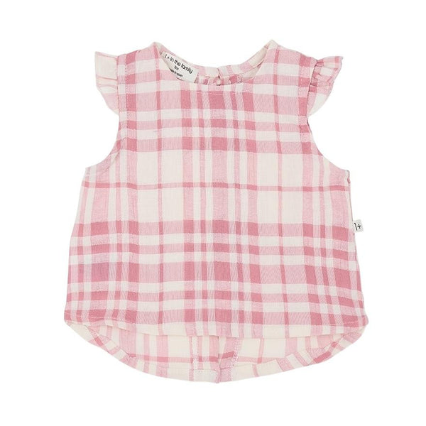 Camicia a scacchi rosa per neonata 1+ more in the family FERROSA STRAWBERRY 