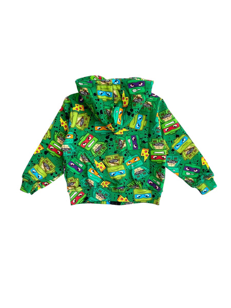 Felpa aperta con cappuccio multicolor per neonato e bambino Mousse kids LKFZ230 PIZZATURTLE 