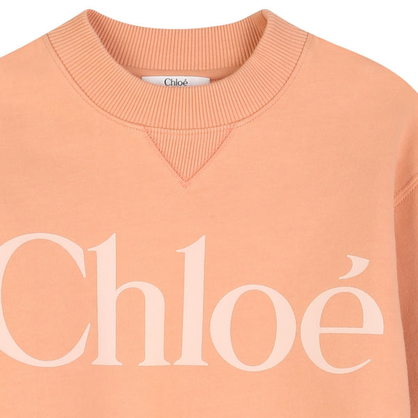 Felpa pesca con logo per bambina Chloé C20845 43A 