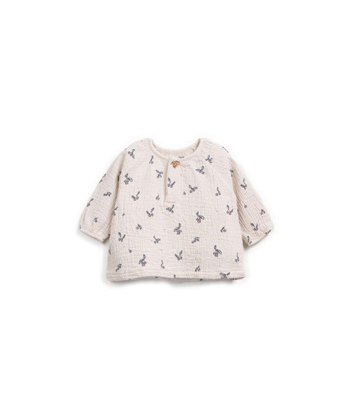 Camicia panna con stampa all over per neonata Play up 0AR11251 E724N 
