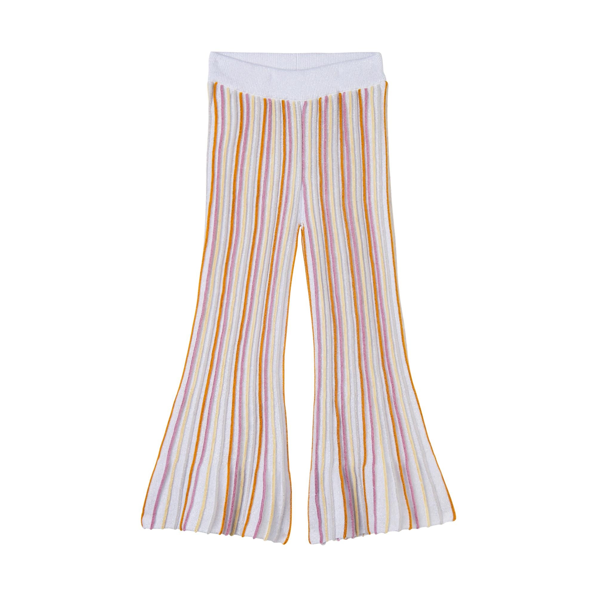 Pantalone in maglia a costine in lurex multicolor per bambina Stella McCartney kids TX6E20-Z3394 999 