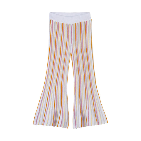 Pantalone in maglia a costine in lurex multicolor per bambina Stella McCartney kids TX6E20-Z3394 999 