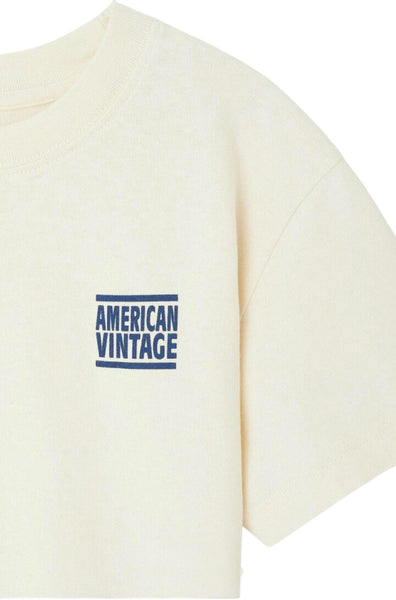 T-shirt ecru con logo per neonati e bambini American Vintage KYKO02A ECRU 