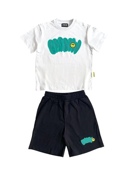 Set t-shirt + bermuda con logo per bambino Barrow S6BKJUTB032 002/13 