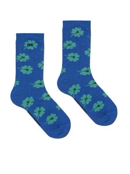 Calzino blu con stampa all over per neonati e bambini Bobo Choses B225AI015 UNI 