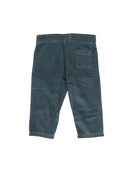 Pantaloni in chambray delavé nero per neonato Maperò M33264 NERO 