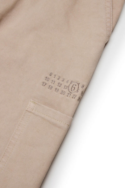 Pantalone cargo beige per bambino MM6 Maison Margiela M60843 M6709 