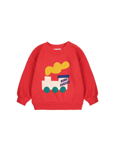 Felpa rossa con stampa per neonati Bobo Choses B225AB046 UNI 