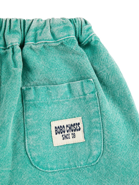 Jeans in denim verde per neonato Bobo Choses B126AB075 UNI 