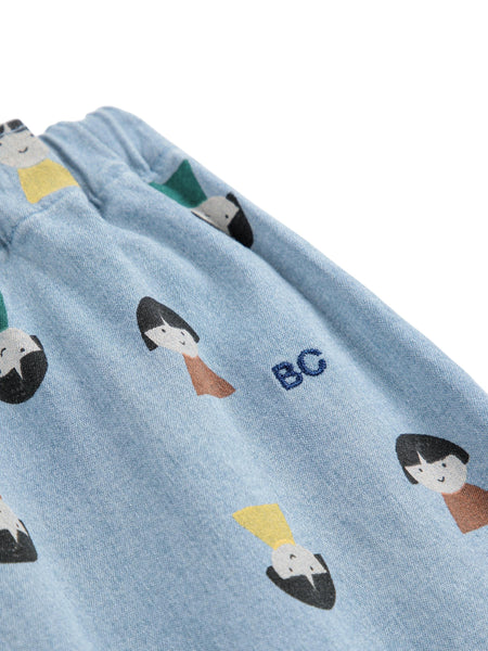 Pantalone in denim leggero con stampa all over per neonati Bobo Choses B225AB082 UNI 