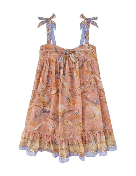 Abito rosa con stampa florale per bambina Zimmermann 8514DSS262 PKSF 